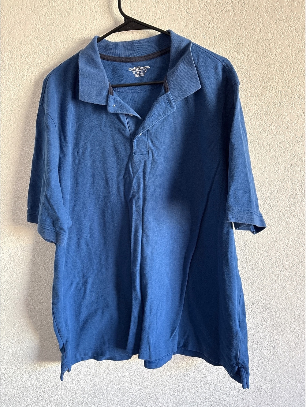 Croft & Barrow Performance Polo Shirt XXL Tall Blue
